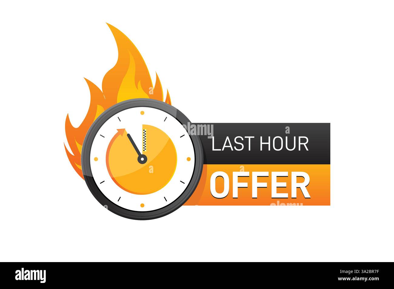 Vector ultima offerta: Design del banner con conto alla rovescia Illustrazione Vettoriale