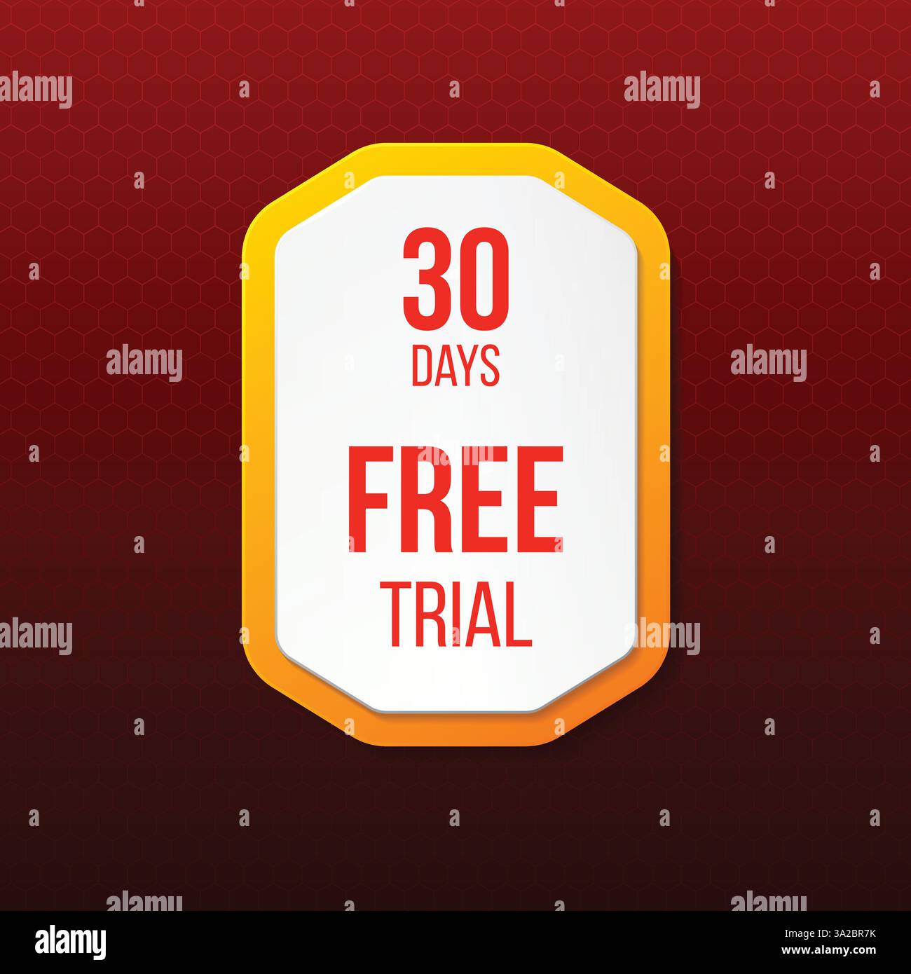 banner vector di prova gratuita per 30 giorni Illustrazione Vettoriale