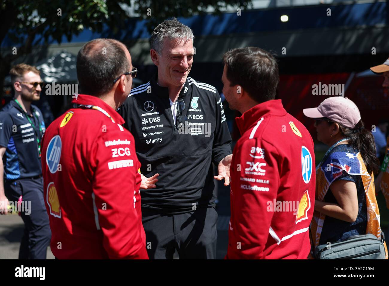 SHOVLIN Andrew, del team Mercedes AMG F1, ritratto durante il Gran Premio d'Australia di Formula 1 Louis Vuitton 2025, 1° round del Campionato del mondo di Formula 1 FIA 2025 dal 14 al 16 marzo 2025 sull'Albert Park Grand Prix Circuit, a Melbourne, Australia Foto Stock