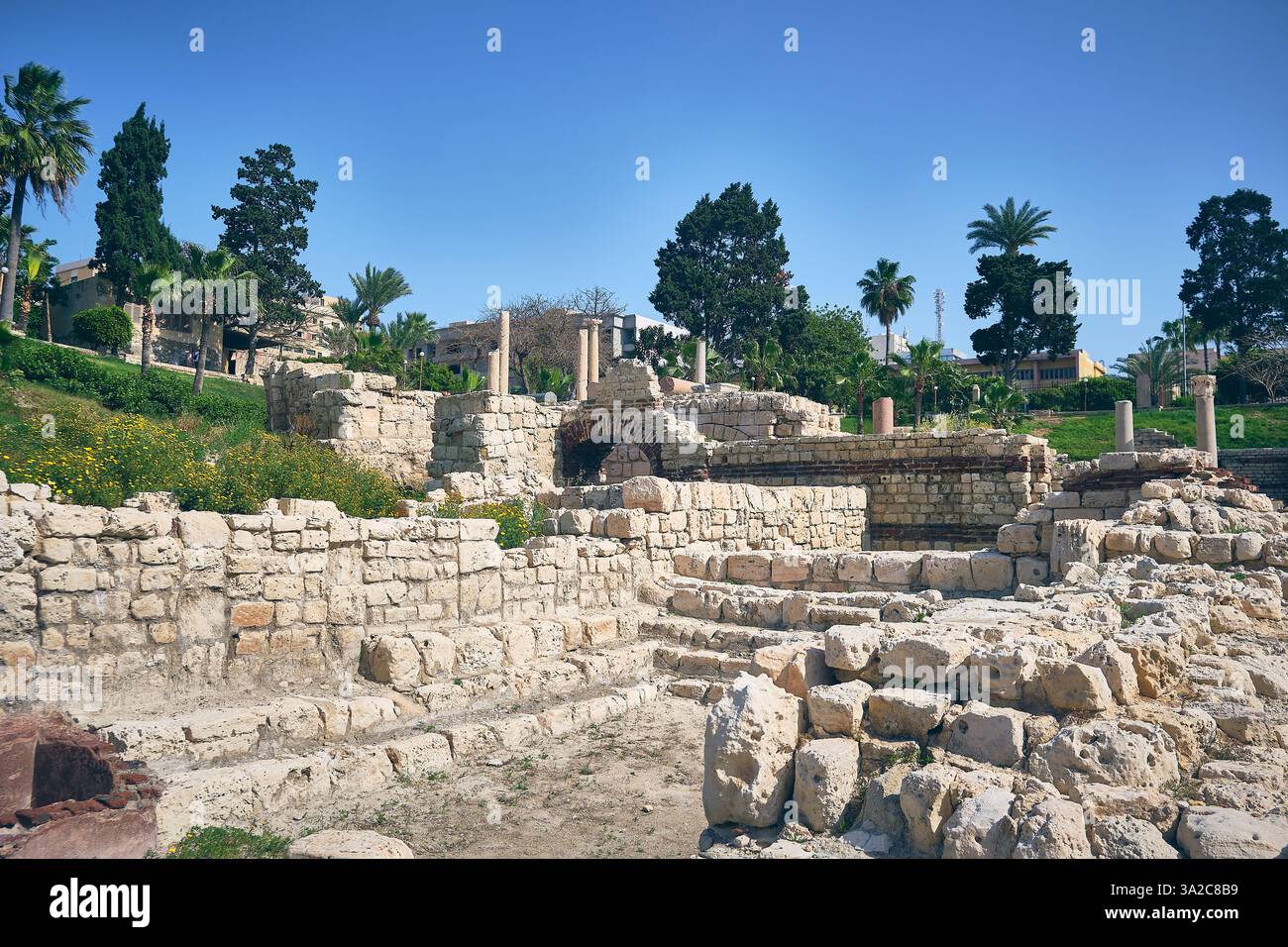 Bagni romani ad Alessandria Foto Stock