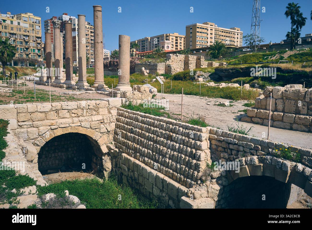 Bagni romani ad Alessandria Foto Stock