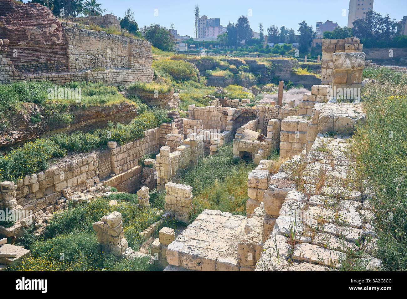Bagni romani ad Alessandria Foto Stock