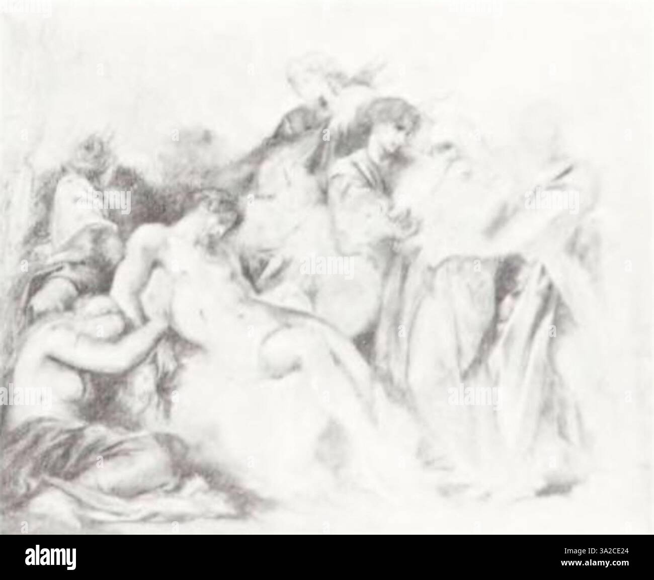 La pittura mitologica di Gustave Moreau presenta un ricco simbolismo e dettagli intricati, che raffigurano una narrazione piena di complessità emotiva e visiva. Foto Stock