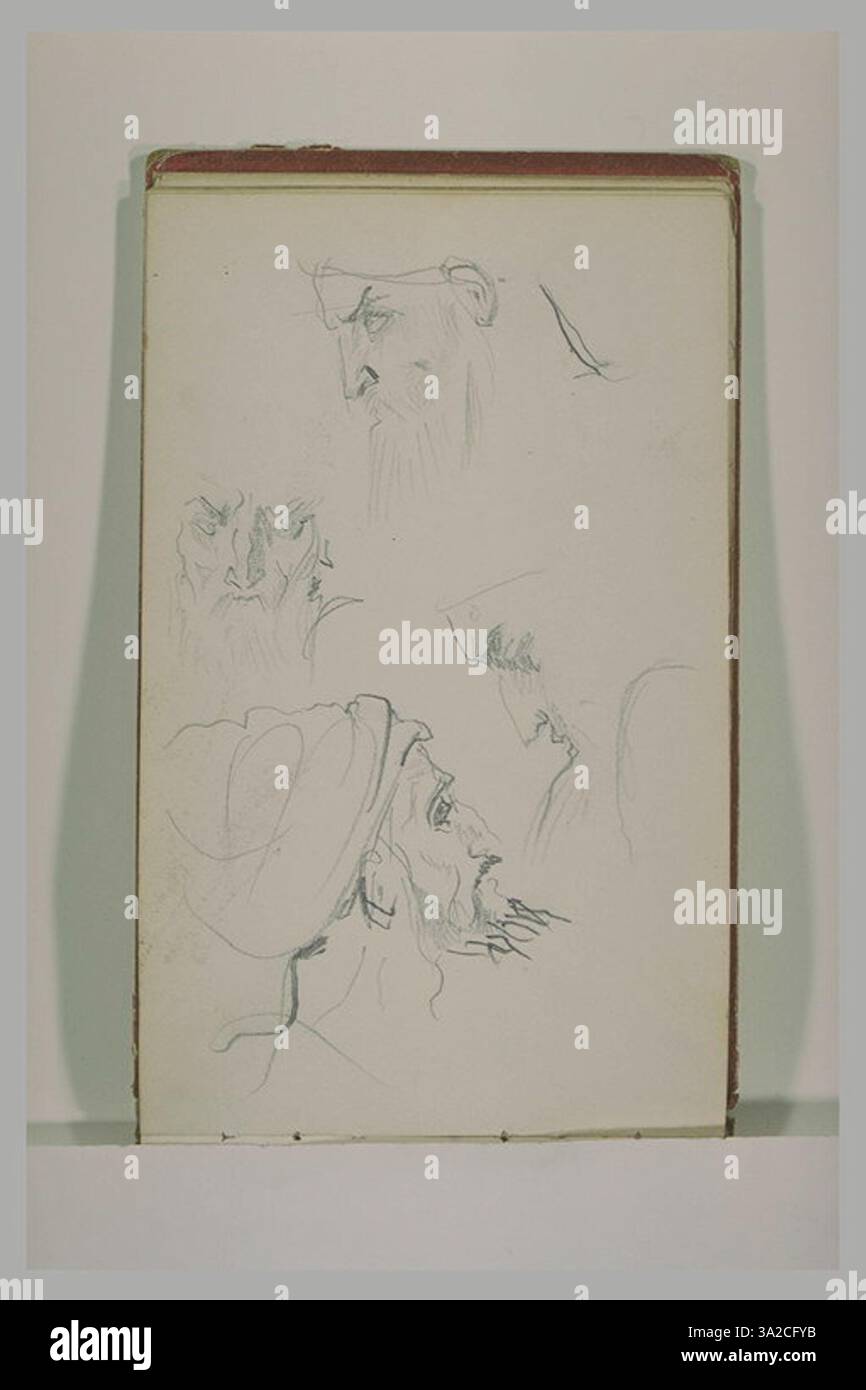 Questo lavoro di Chassériau esemplifica la sua capacità di evocare emozioni attraverso gesti espressivi e l'interazione di luce e ombra. Foto Stock