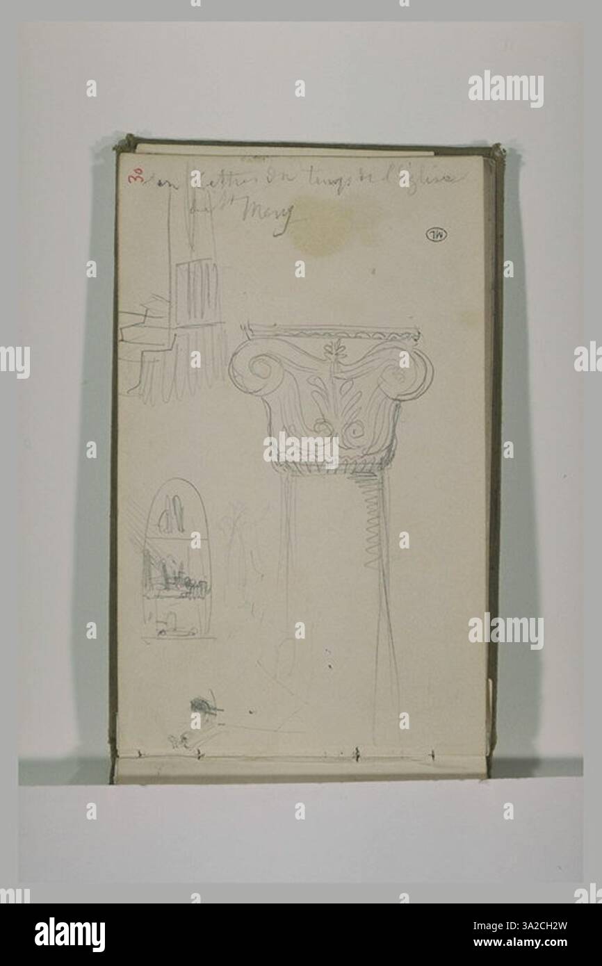 Questa opera d'arte di Chassériau mette in evidenza il suo sapiente uso della luce e dell'ombra per rappresentare figure umane con intensità emotiva e profondità. Foto Stock