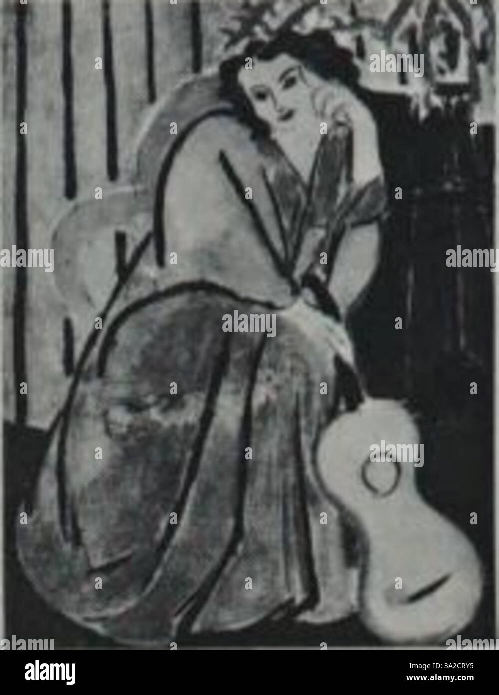 L'opera d'arte di Matisse del 485 presenta un'interazione di colori contrastanti e forme organiche, che riflette lo stile Fauvist dell'artista con profondità emotiva. Foto Stock