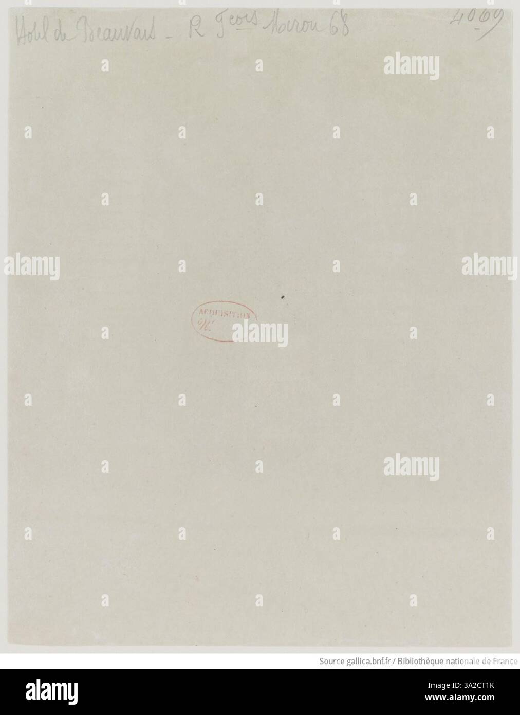 La fotografia di Eugène Atget di Hôtel de Beauvais, al 68 di Rue Francois-Miron, si concentra sullo stile architettonico dell'edificio all'interno del suo ambiente parigino. Foto Stock