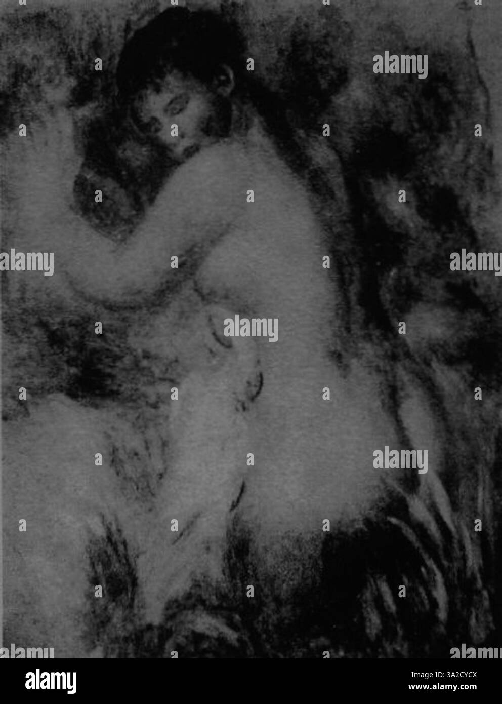 Questo lavoro ritrae le figure in un momento vivace, con pennellate dinamiche e colori vivaci che creano un'atmosfera energica e coinvolgente. Foto Stock