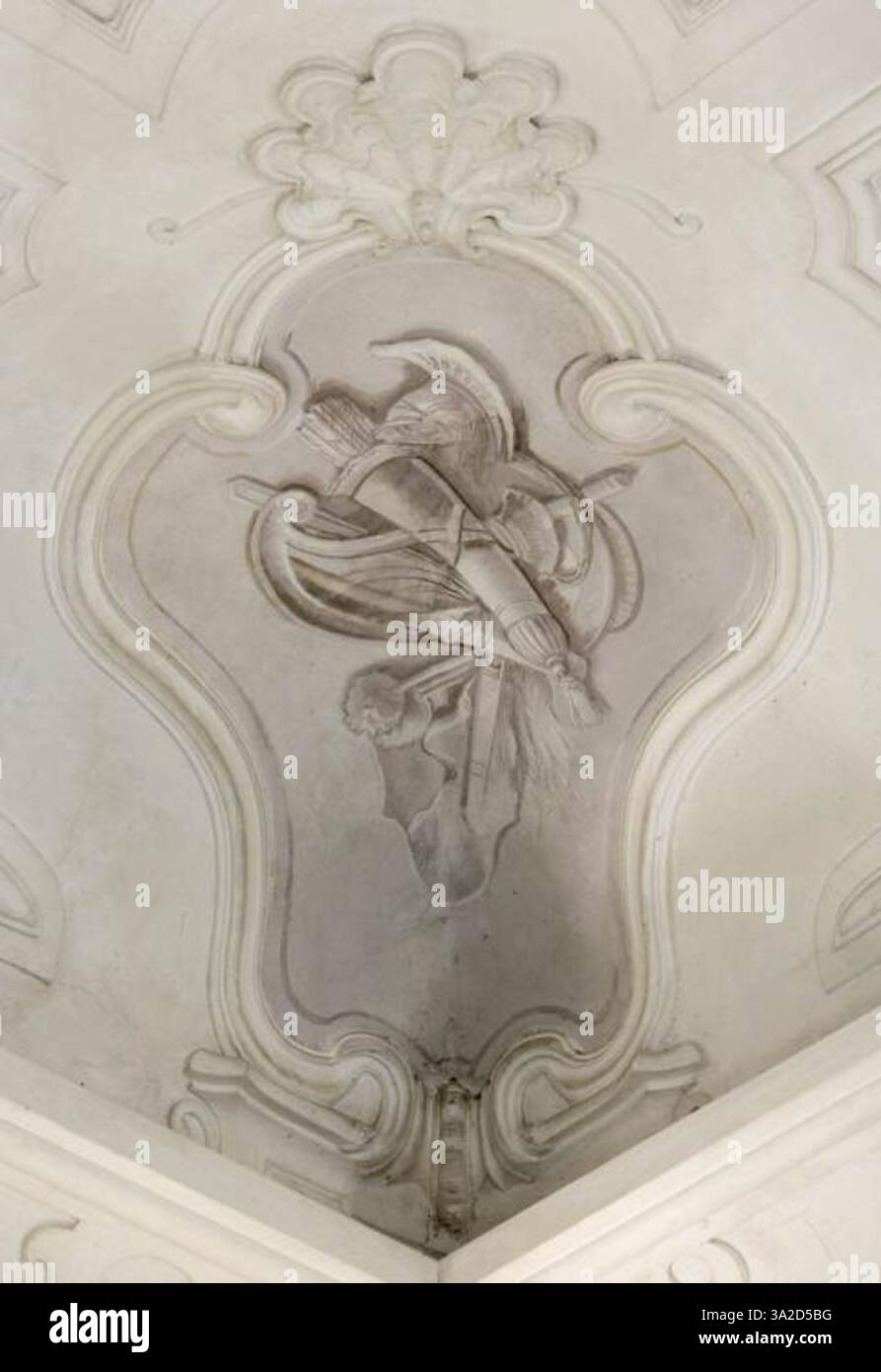 In "la politica" di Giovanni Battista Tiepolo, la figura politica è personificata attraverso una composizione regale di figure potenti, che rappresentano l'influenza dominante e il controllo dei sistemi politici in stile barocco. Foto Stock