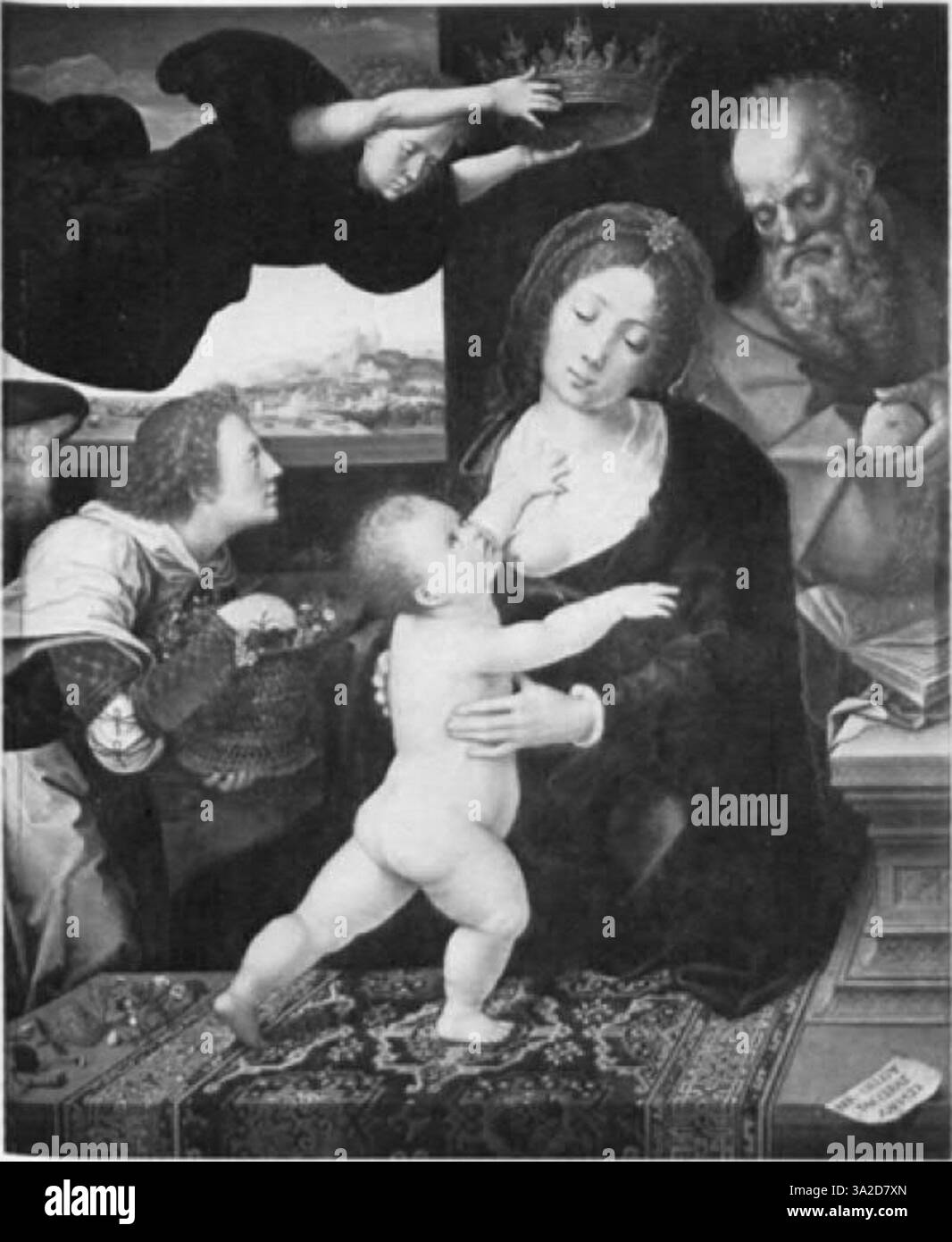 In questo lavoro, Gossart e van Orley dimostrano la loro capacità di rappresentare soggetti umani con notevoli dettagli, mostrando texture e luce. Foto Stock