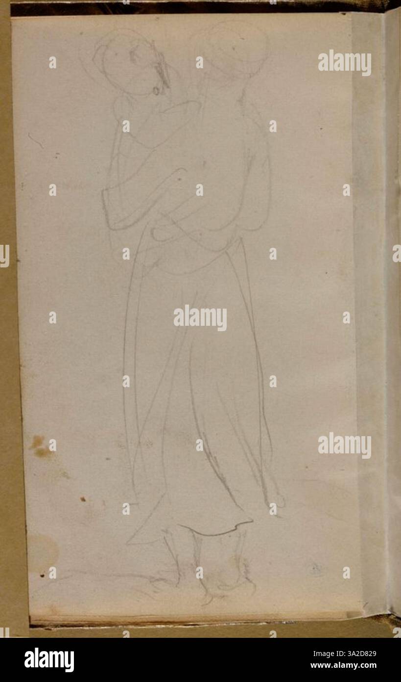 In questo pezzo, Chassériau esplora l'interazione tra luce e ombra per evocare complessità emotiva nella figura umana. Foto Stock