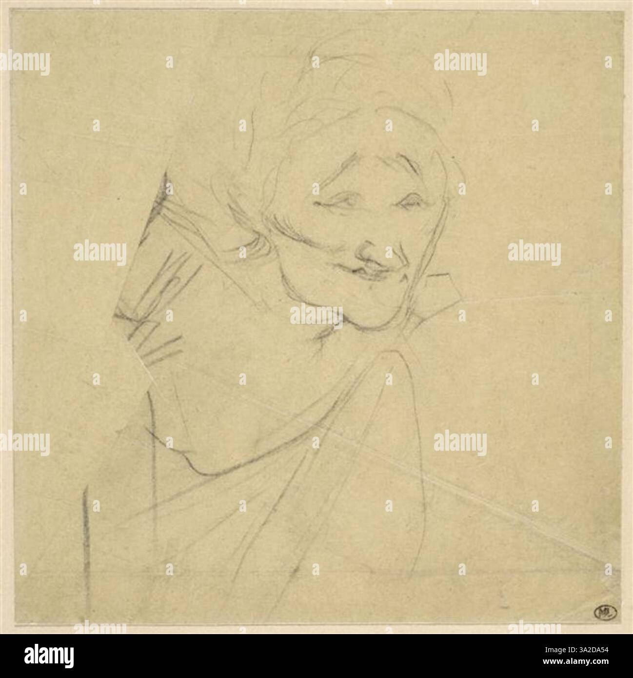 In questa immagine, Toulouse-Lautrec presenta Yvette Guilbert con una potente presenza scenica, catturandola con un'espressione dinamica e dinamica. Foto Stock