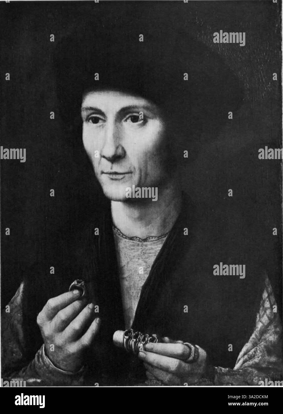 Questa opera d'arte di Memlinc e David presenta figure religiose molto dettagliate. L'uso di vernici a olio crea texture vivide e profondità emotiva, segni distintivi dello stile rinascimentale del Nord. Foto Stock Questa opera d'arte di Memlinc e David presenta figure religiose molto dettagliate. L'uso di vernici a olio crea texture vivide e profondità emotiva, segni distintivi dello stile rinascimentale del Nord. Foto Stock