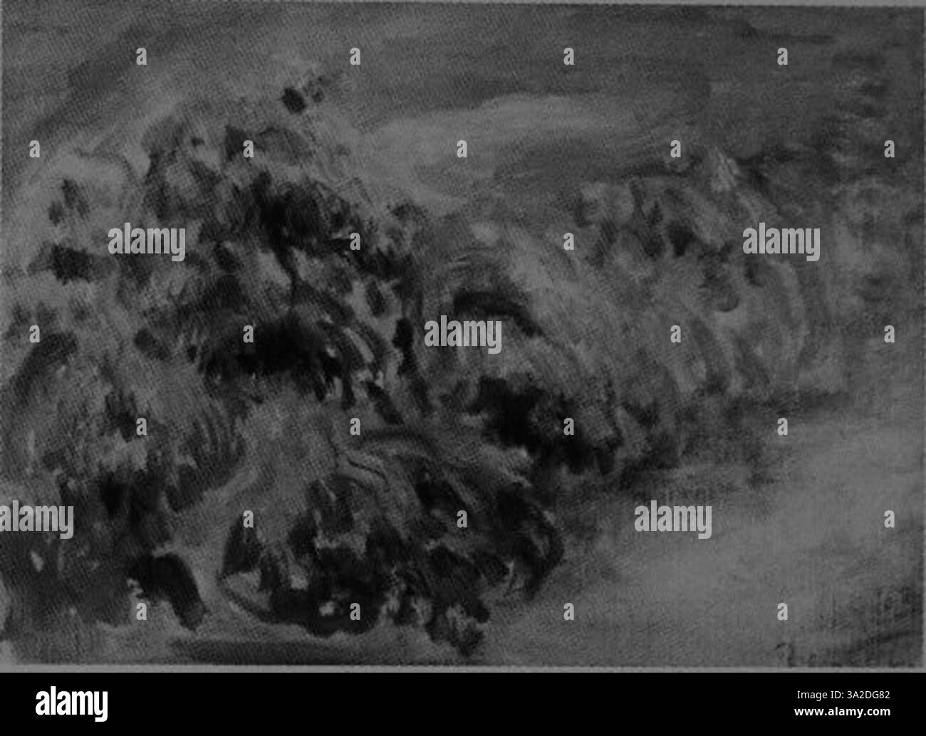 Questo pezzo di Renoir presenta figure impegnate in un momento intimo, con luci soffuse e pennellate che migliorano la connessione emotiva tra di loro. Foto Stock