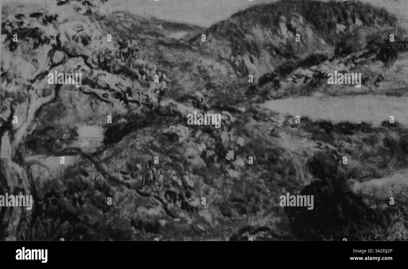 Il dipinto di Pierre-Auguste Renoir del 1823 mostra la sua prima padronanza nel catturare la forma umana e la luce. L'uso delicato di colori e pennellate fluide di Renoir viene mostrato mentre inizia a esplorare temi di bellezza e momenti quotidiani nella vita. Questo pezzo riflette lo sviluppo dell'artista dello stile impressionista. Foto Stock