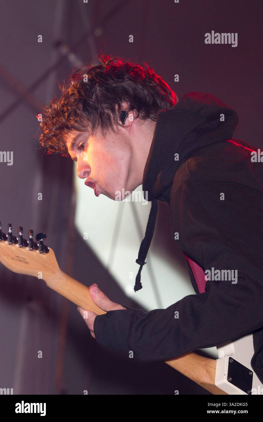 I Vamps si esibiscono al Blackpool Illuminations Switch di Blackpool Lancashire, Regno Unito Foto Stock