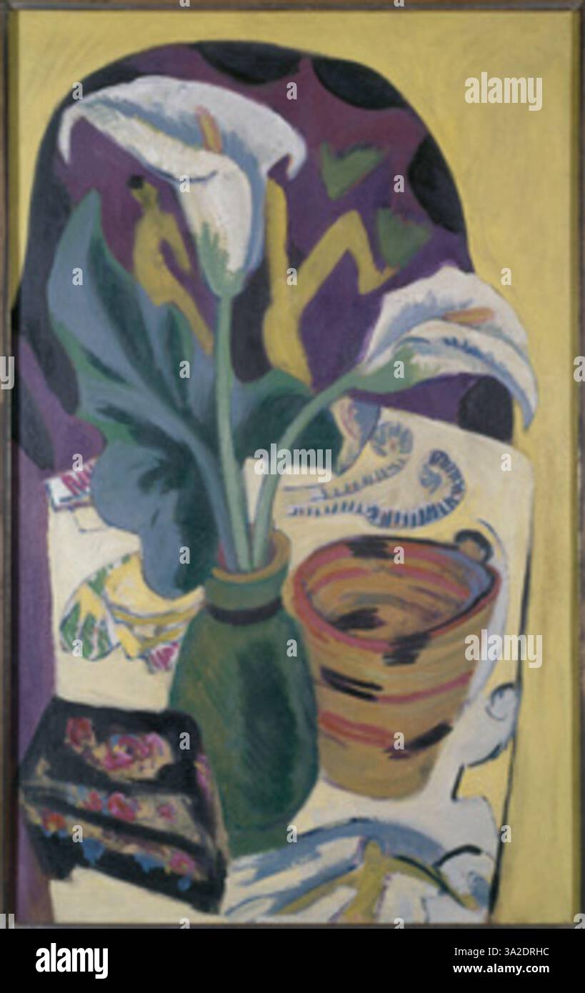 Il lavoro di Ernst Ludwig Kirchner cattura l'intensità dei primi anni del XX secolo con forme distorte e composizioni dinamiche. Il pezzo rivela la sua esplorazione della condizione umana attraverso figure espressive e frammentate. Foto Stock