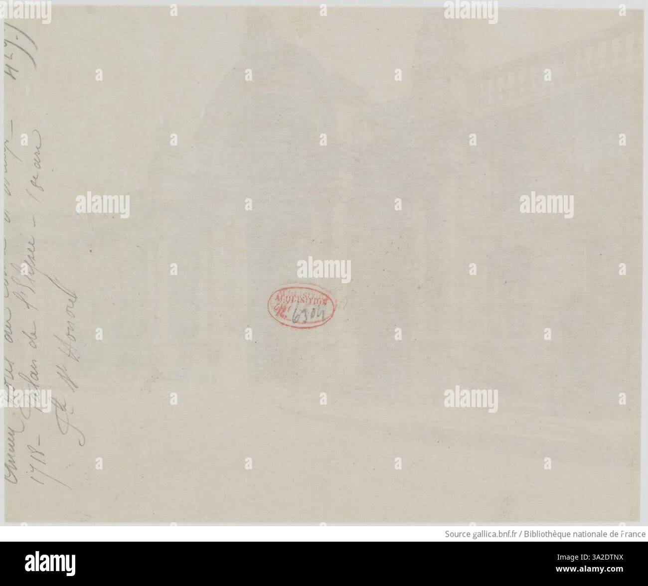 Questa immagine di Eugène Atget mostra l'ex Hôtel du Comte d'Evreux, costruito nel 1718, situato vicino al Palais de l'Elysée di Parigi, che cattura le sue caratteristiche storiche e architettoniche. Foto Stock