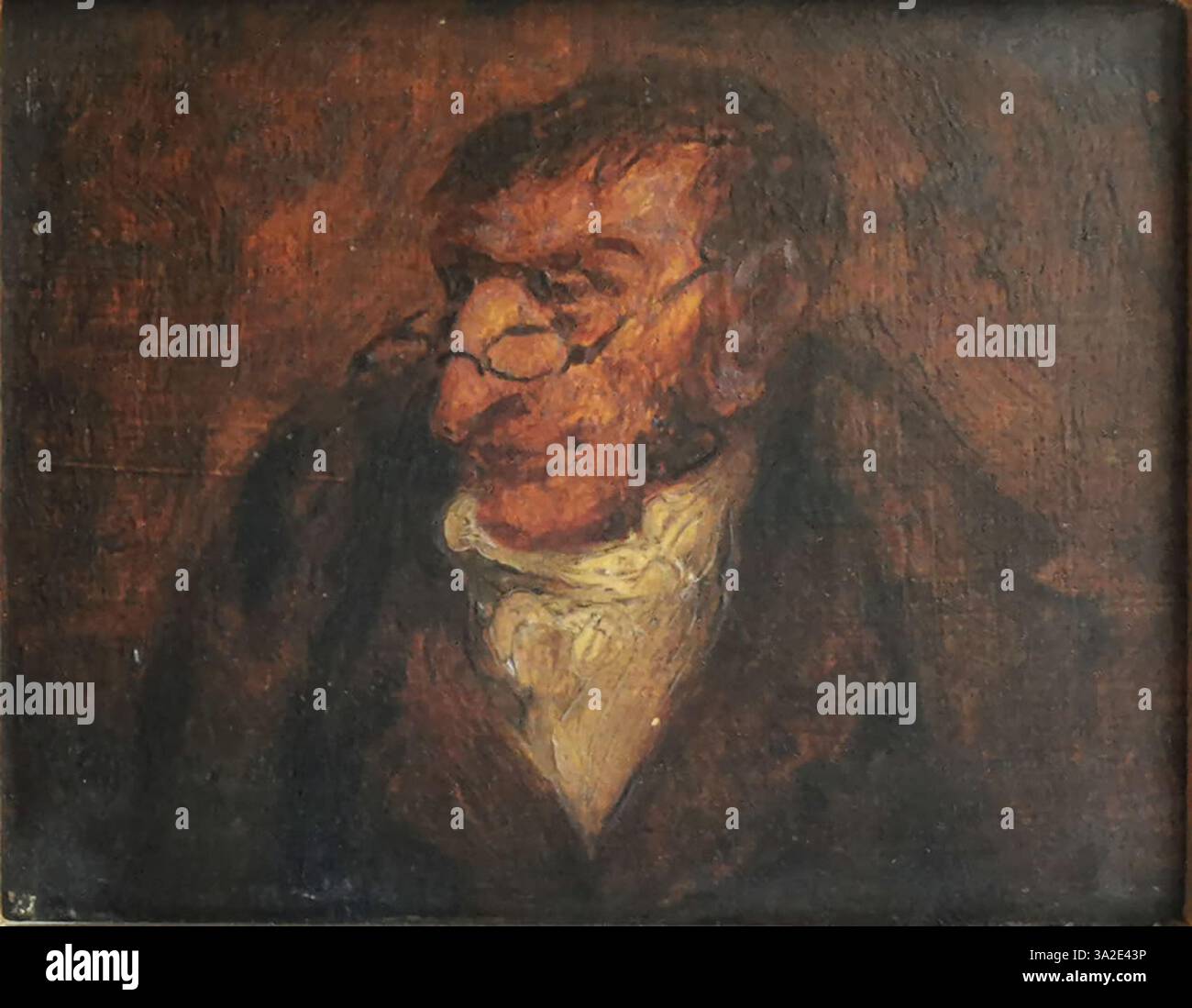 "DR13217" di Honoré Daumier riflette lo stile caricaturato del marchio dell'artista, che critica le questioni politiche e sociali della Francia del XIX secolo attraverso l'umorismo e le forme esagerate. Foto Stock