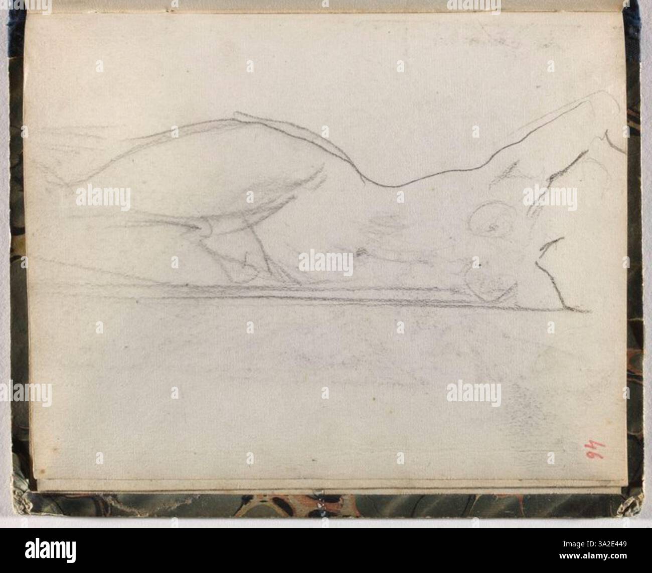 Il lavoro di Chassériau ritrae l'eleganza e la precisione anatomica del corpo umano, evidenziando il gioco di luce e ombra per evocare profondità ed emozione. Foto Stock