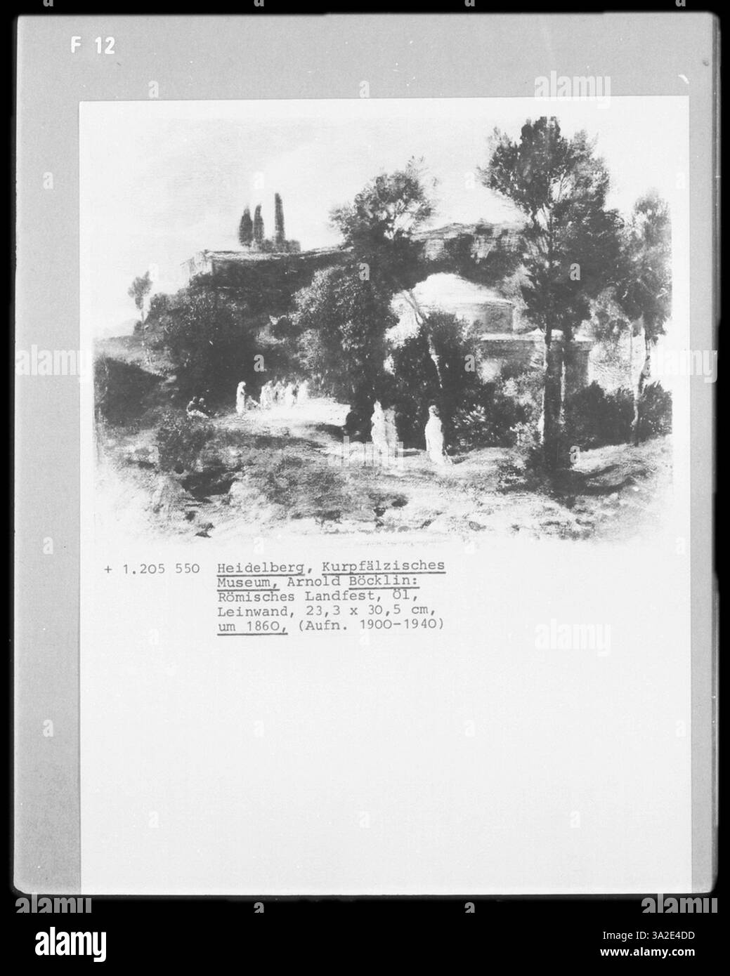 "Römisches Landfest" (1860 circa) raffigura una festa della campagna romana. Il dipinto cattura l'umore festivo con figure dettagliate e riferimenti classici, che riflettono lo spirito della cultura romana. Foto Stock