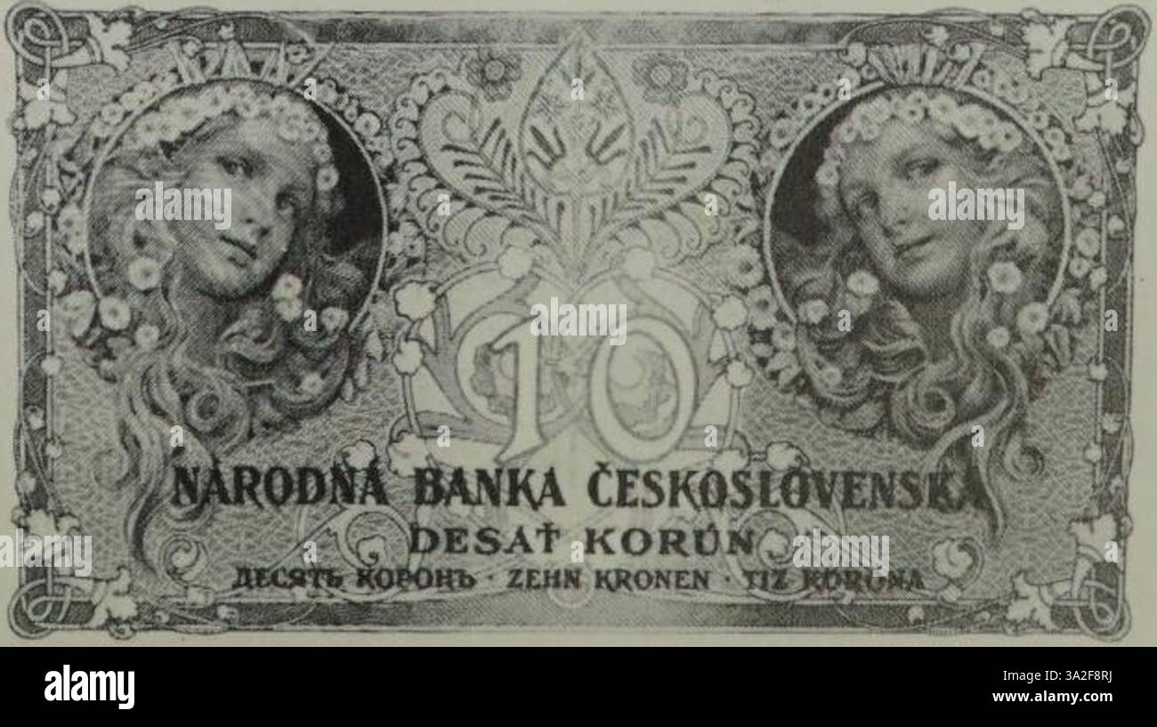 "Bridges G03d" integra disegni floreali ornamentali con intricati motivi geometrici, caratteristici dello stile Art Nouveau dettagliato e ispirato alla natura di Mucha. Foto Stock