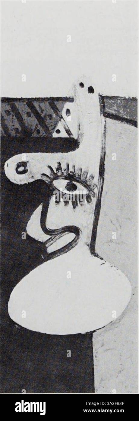 La pittura astratta di Arshile Gorky presenta forme organiche e colori vivaci, mescolando elementi surrealisti e modernisti per esprimere profondità emotiva e psicologica. Foto Stock