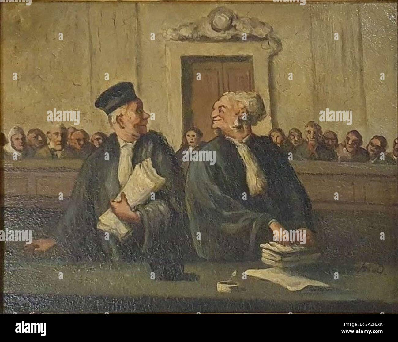 "DR13222" è un'illustrazione satirica di Honoré Daumier che usa la caricatura per commentare le questioni politiche e sociali nella Francia del XIX secolo, con umorismo acuto e figure esagerate. Foto Stock