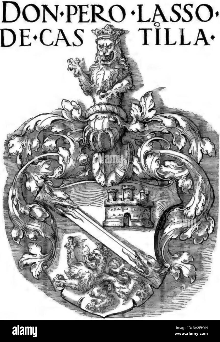 Il lavoro di incisione di Albrecht Dürer in questo pezzo riflette la sua esperienza nei minimi dettagli e la sua esplorazione della prospettiva. Conosciuta per i suoi soggetti religiosi e mitologici, l'arte di Dürer rimane significativa nella borsa di studio rinascimentale. Foto Stock