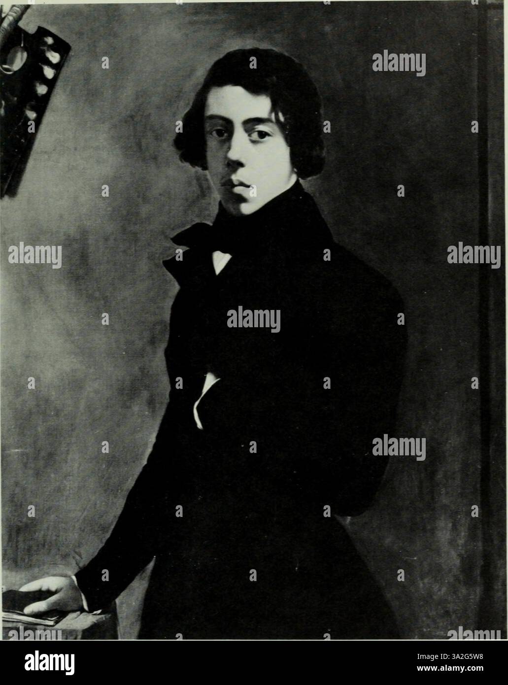 Il dipinto di Chassériau nella serie "Sandoz" presenta luci drammatiche e figure espressive, evidenziando il contenuto emotivo della scena. Foto Stock