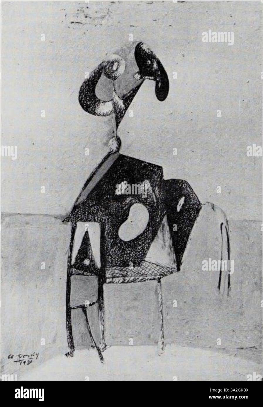 Il pezzo astratto di Arshile Gorky presenta forme organiche e una tavolozza di colori vividi, combinando astrazione surrealista con profondità emotiva e intuizione psicologica. Foto Stock