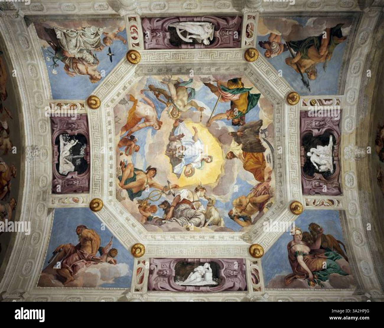 Il soffitto della sala dell'Olimpo di Paolo Veronese presenta vivaci ...