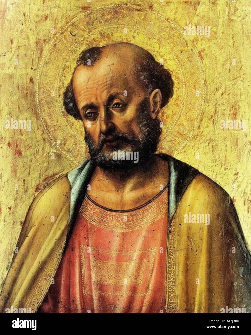 Questo studio di Vincenzo Foppa, etichettato "FoppaV 11", dimostra l'esplorazione in corso dell'artista delle figure umane e della composizione religiosa. Foto Stock