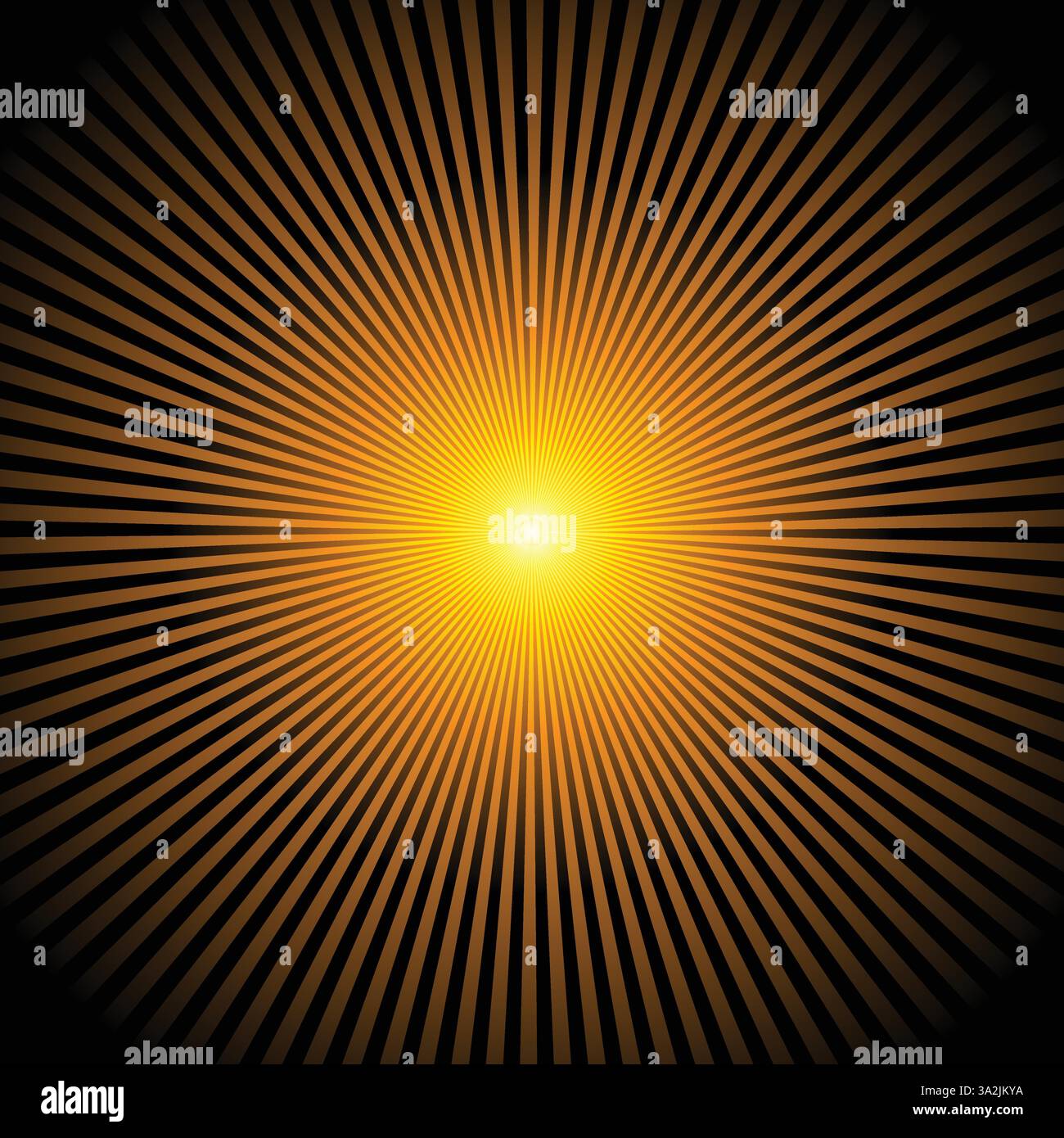 effetto sunburst giallo/arancione/nero Illustrazione Vettoriale