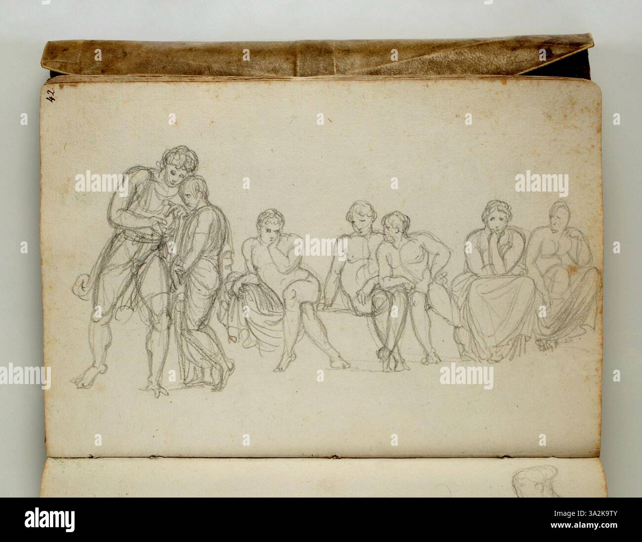 Questo pezzo di Bertel Thorvaldsen mette in mostra il suo stile neoclassico, dove la figura umana è presentata con precisione anatomica e una posa idealizzata e formale. Foto Stock