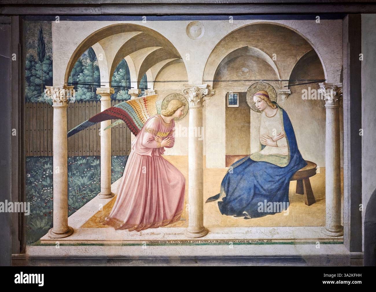 Annunciazione - affresco - Beato Angelico - 1442 - Firenze, Museo del Convento di San Marco Foto Stock