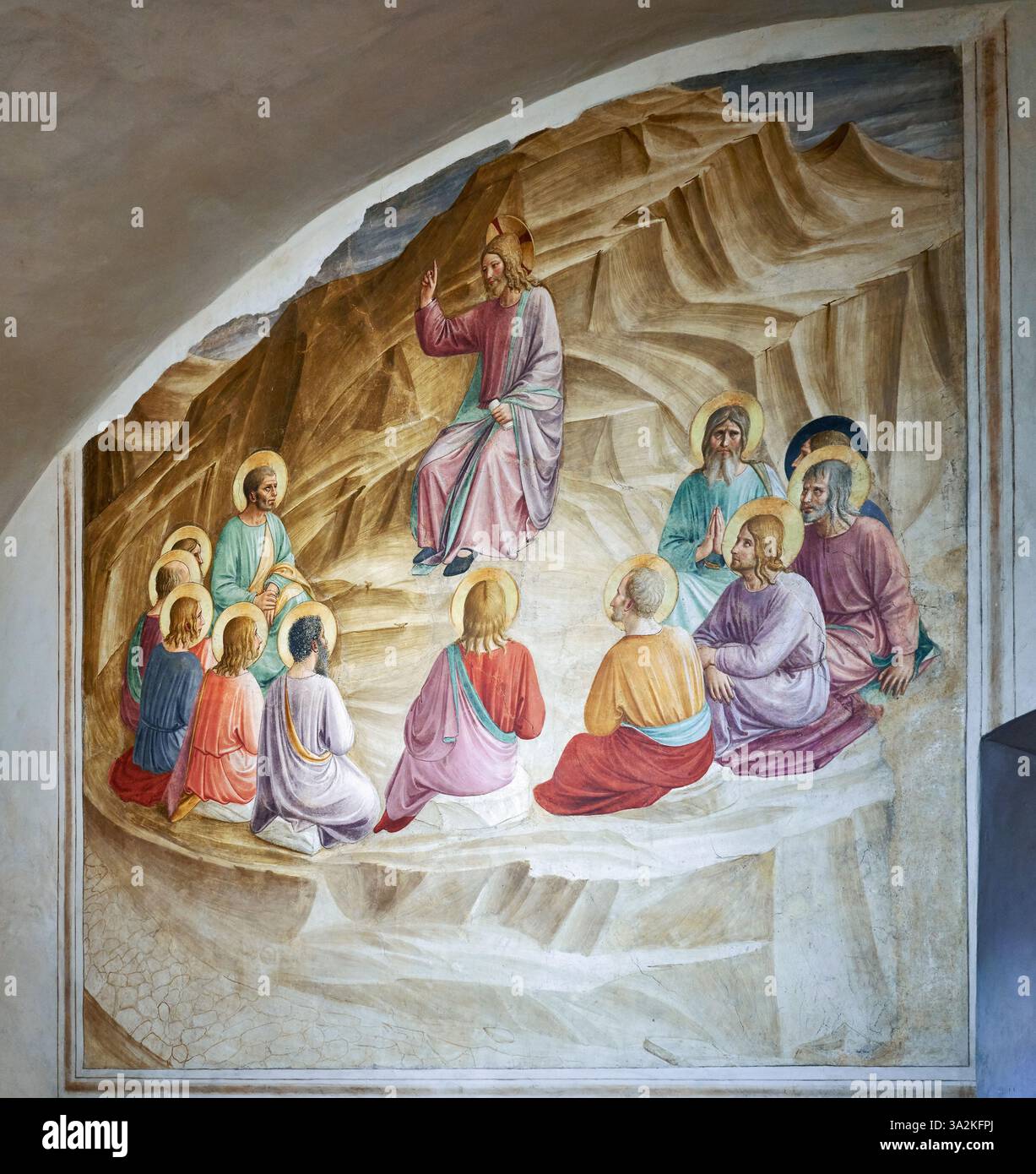 Orazione nell'orto - affresco - Benozo Gozzoli - 1440/1450 - Firenze, Museo del Convento di San Marco Foto Stock