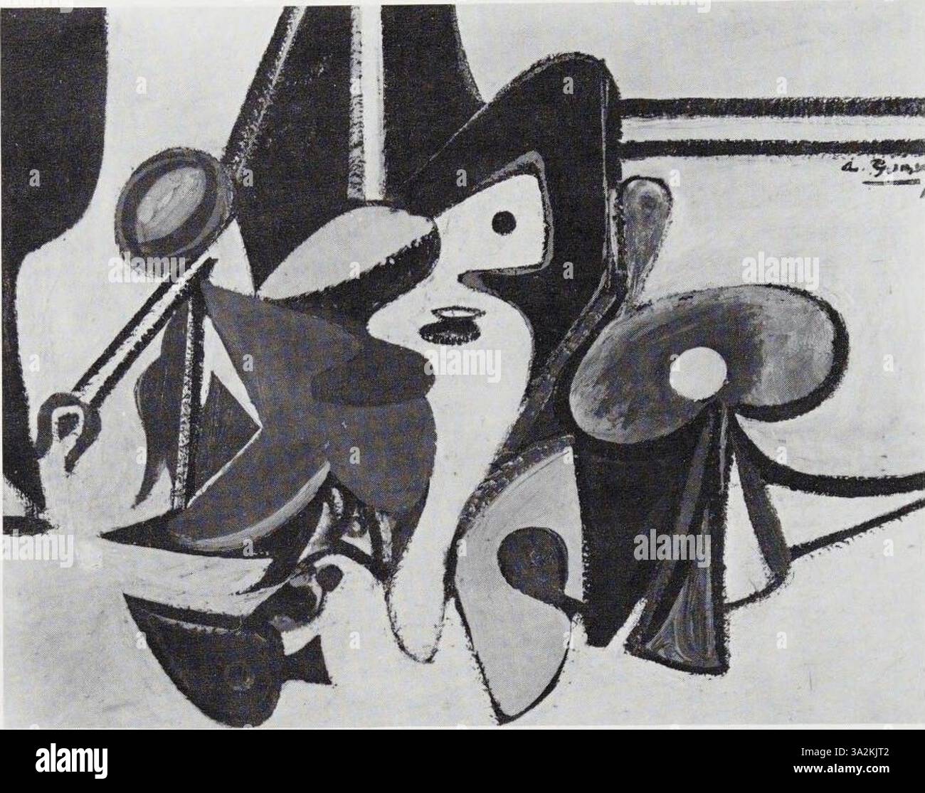 Il '173' di Arshile Gorky utilizza forme surreali e organiche e colori vibranti per esplorare profondità emotiva e stati psicologici attraverso l'astrazione. Foto Stock
