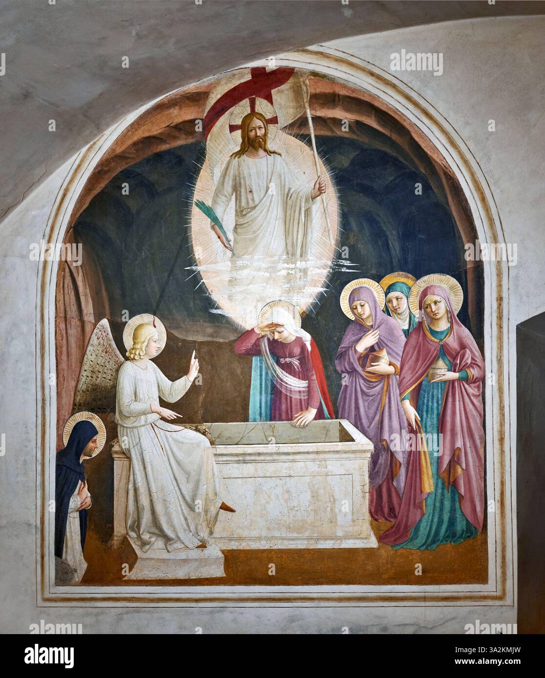 Resurrezione - affresco - Beato Angelico - 1440/1450 - Firenze, Museo del Convento di San Marco Foto Stock