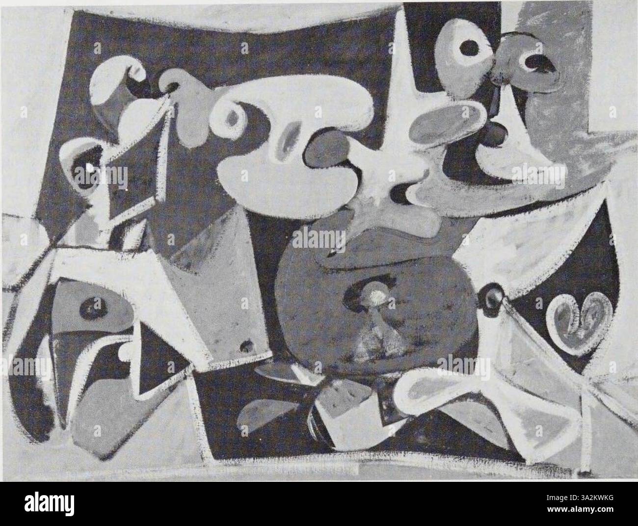 Questo dipinto di Arshile Gorky presenta audaci contrasti di colore e forme organiche, che riflettono profondità psicologica ed espressione emotiva attraverso l'astrazione. Foto Stock