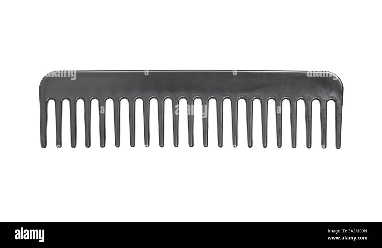 Attrezzi per barbiere. Pettine a forma di baffi. Il Barbiere simbolo. Isolato Foto Stock