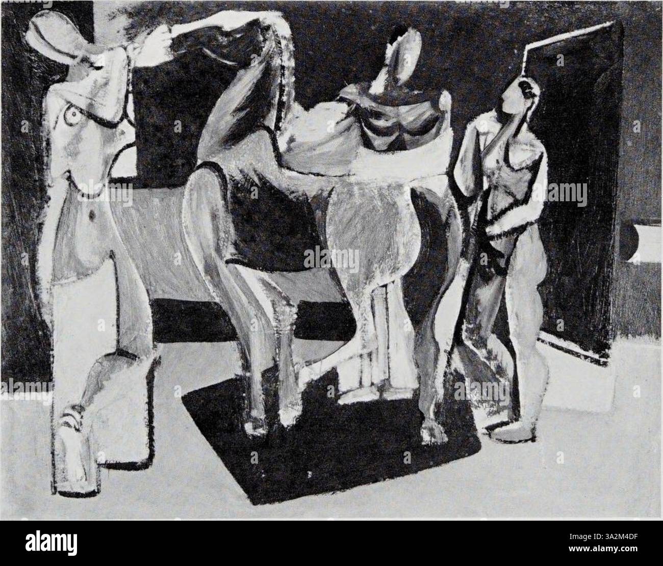 Questo pezzo astratto di Arshile Gorky presenta forme organiche e una tavolozza di colori dinamica, catturando influenze surrealiste e intensità emotiva. Foto Stock