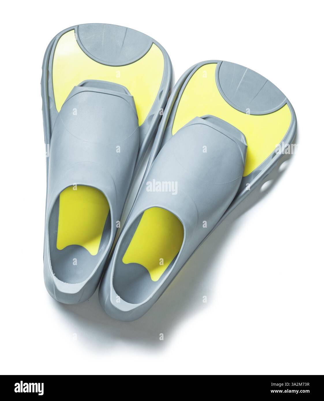 Swimfins isolati su sfondo bianco Foto Stock