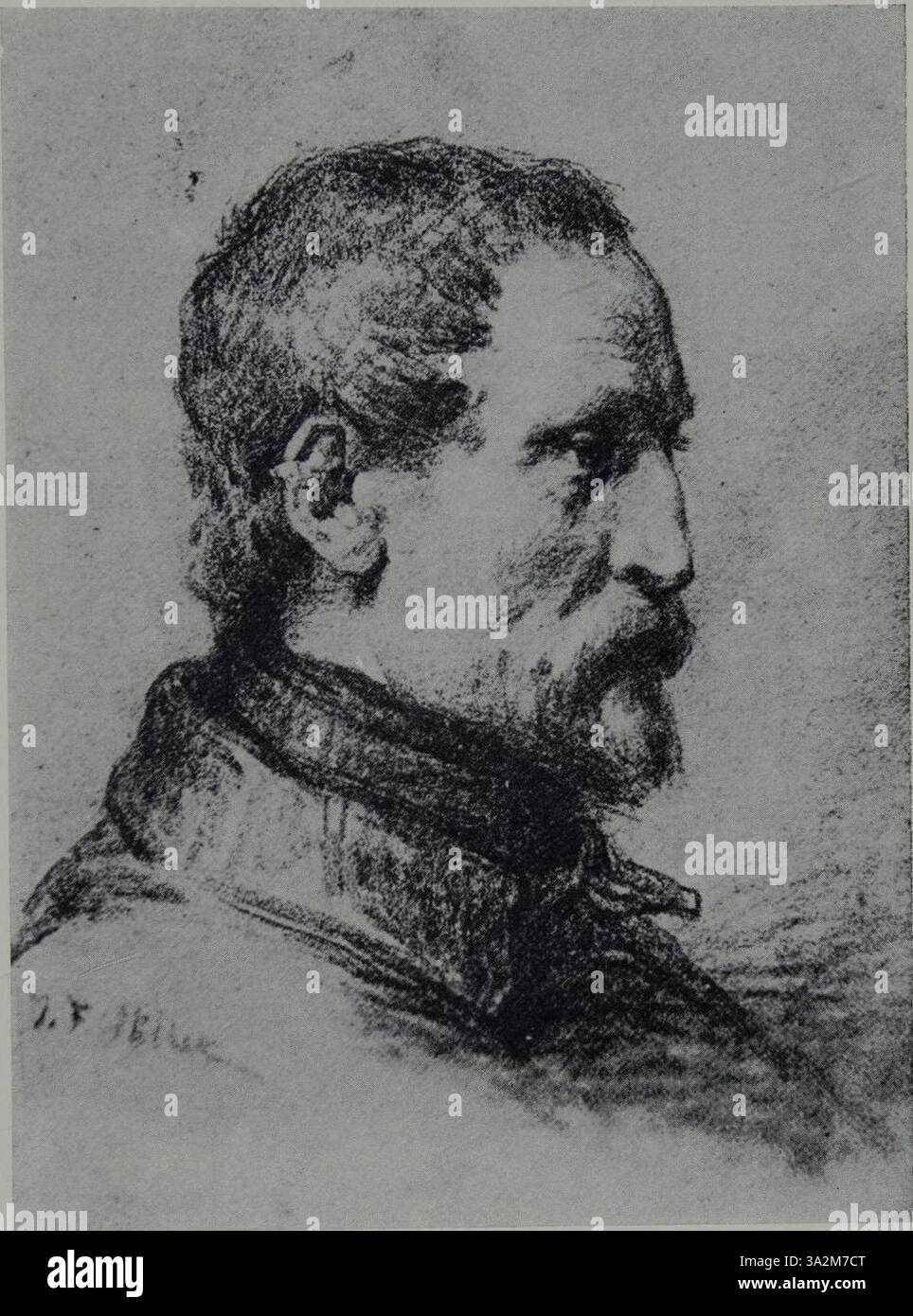 "Lepoittevin, 107" cattura un momento di lavoro in cui la postura e le azioni del soggetto trasmettono lo sforzo fisico della vita agraria. I toni tenui e le pennellate evocano le difficoltà dell'esistenza rurale. Foto Stock