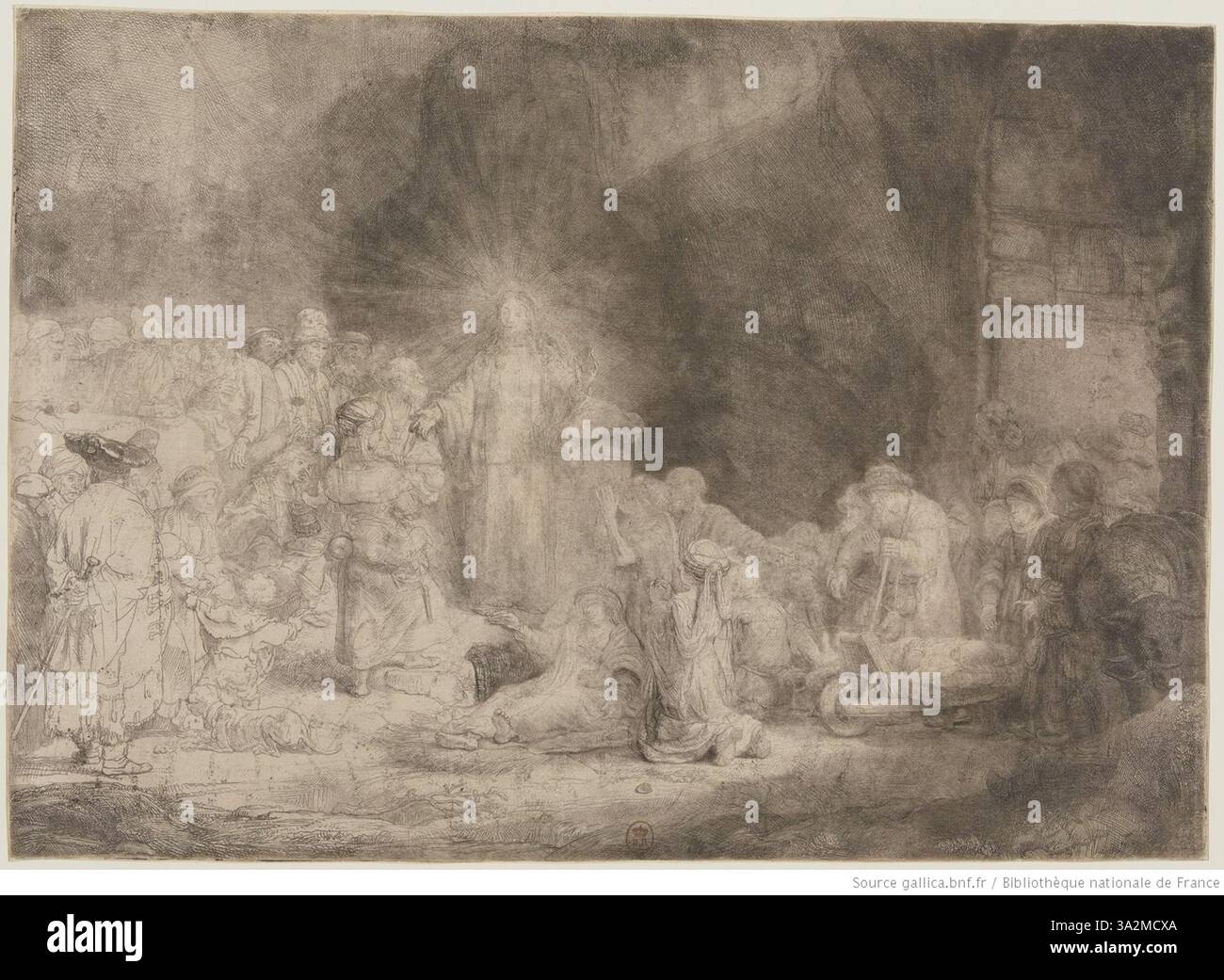 Un raffinato ritratto di un uomo più anziano, con il caratteristico uso dell'ombreggiatura di Rembrandt per accentuare la consistenza della sua pelle e enfatizzare le sue caratteristiche di invecchiamento. Foto Stock