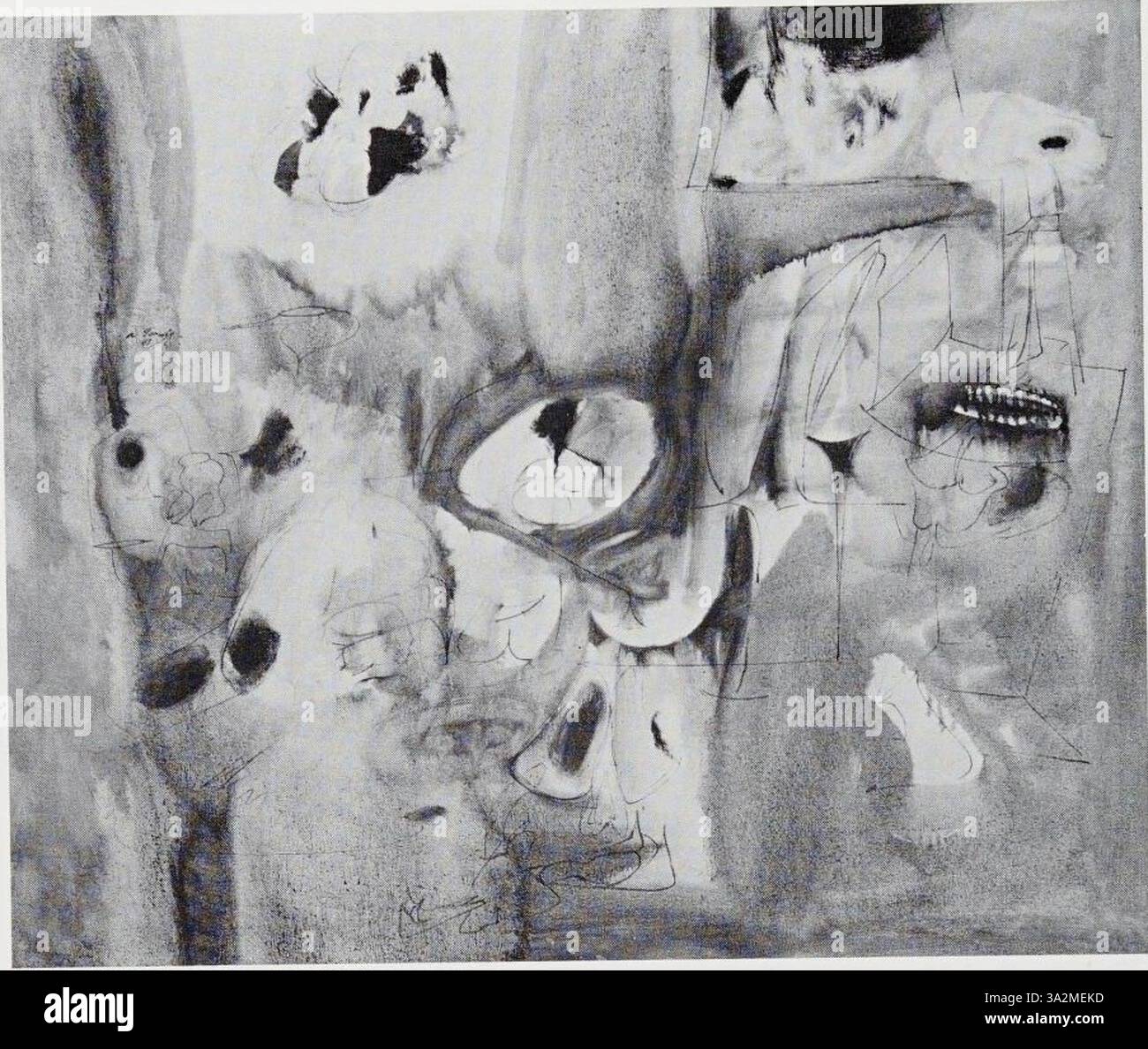 Questa composizione astratta di Gorky integra linee fluide e curve e forme organiche con una tavolozza di colori vibranti, creando un'esperienza visiva emozionante. Foto Stock