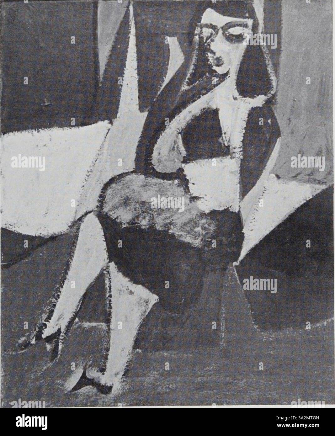 Questo dipinto astratto di Arshile Gorky presenta linee ampie e forme organiche. La composizione dinamica enfatizza i vibranti contrasti di colore e l'esplorazione della profondità emotiva. Foto Stock