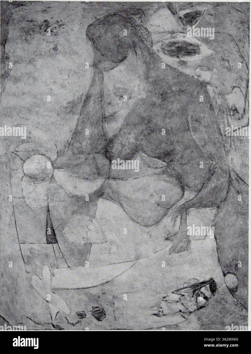 Il '191' di Arshile Gorky presenta forme organiche surreali e una tavolozza di colori audaci, che trasmettono profonda risonanza emotiva e psicologica attraverso l'astrazione. Foto Stock