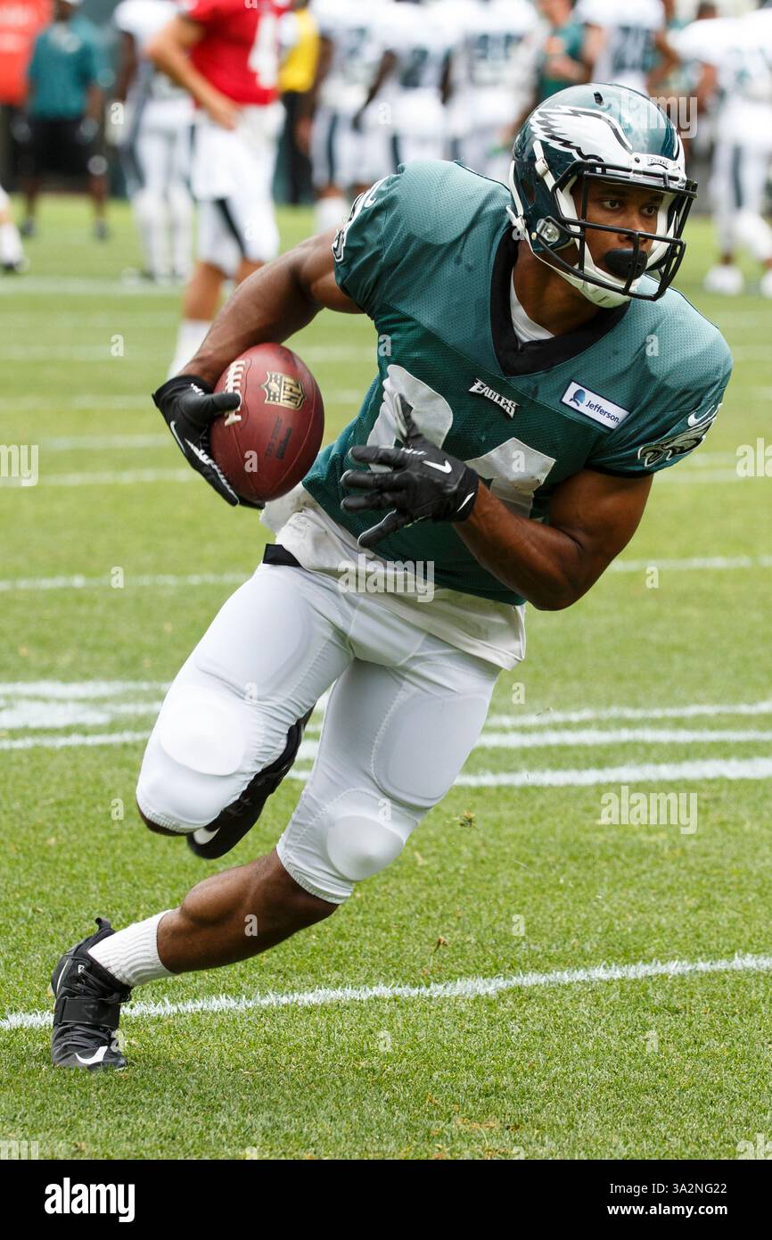 3 agosto 2014: Il wide receiver dei Philadelphia Eagles Jordan Matthews (81) in azione durante il Philadelphia Eagles Training Camp al Lincoln Financial Field di Philadelphia, Pennsylvania. (Immagine di credito: © Chris Szagola/Cal Sport Media/ZUMAPRESS.com) Foto Stock