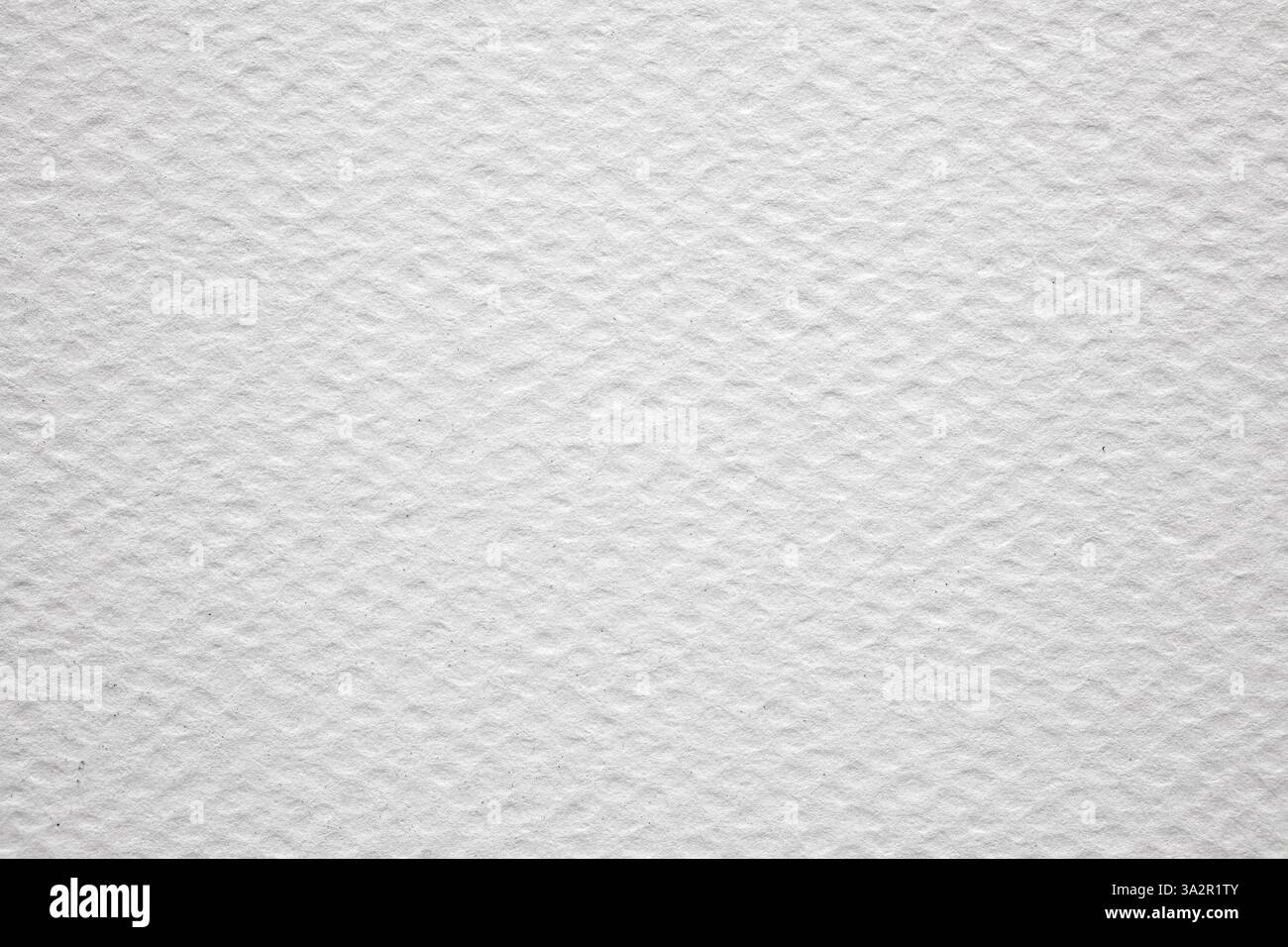 Texture macro-dettagliata di una carta bianca con onde curve come cerchi in luce soffusa, perfetta per sfondi e design grafico. Foto Stock